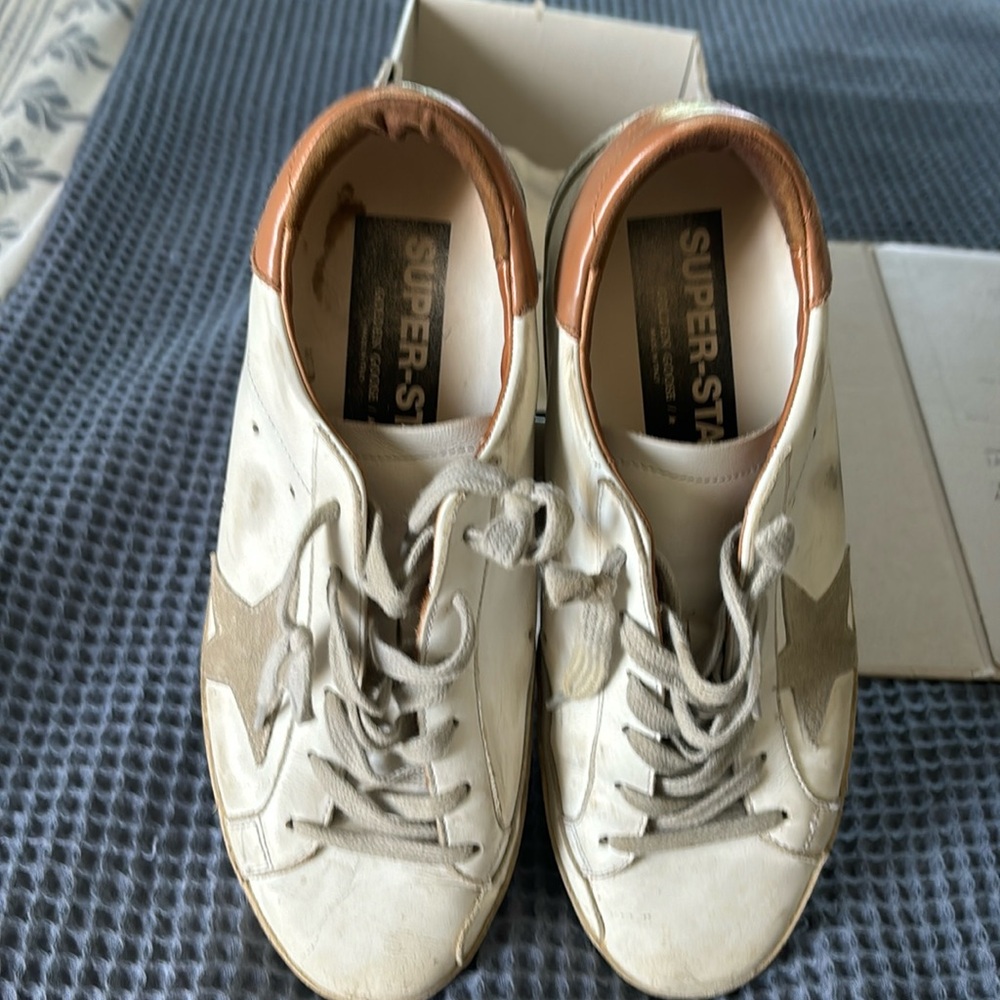 Well loved golden goose shoes as is